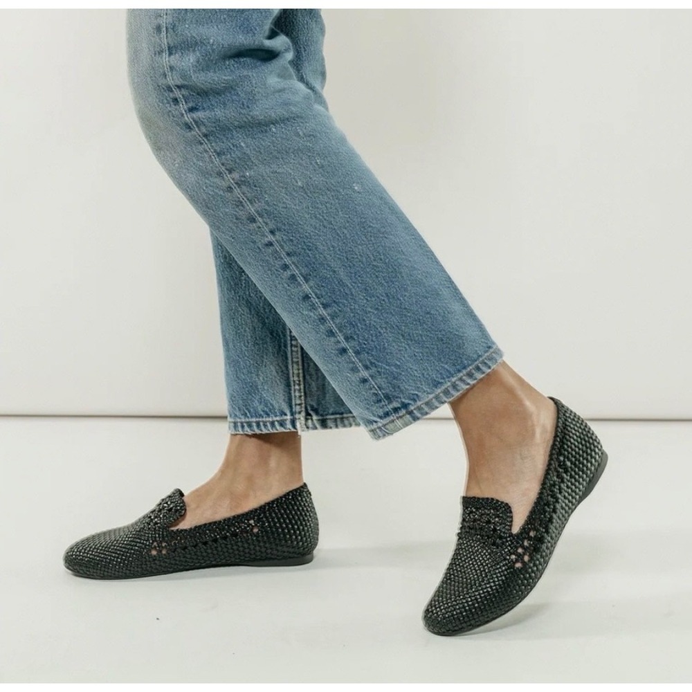 Birdies Starling Final Few Woven Loafers Womens 6.5 Black Quiet Luxury‎ Flats